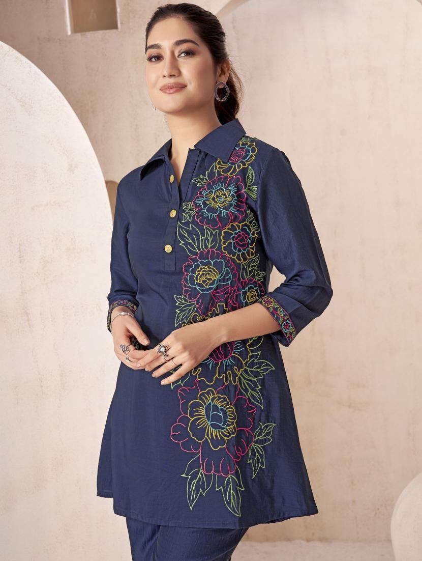 women three quarter sleeve ethnic co-ord set - 21967311 - Standard Image - 4