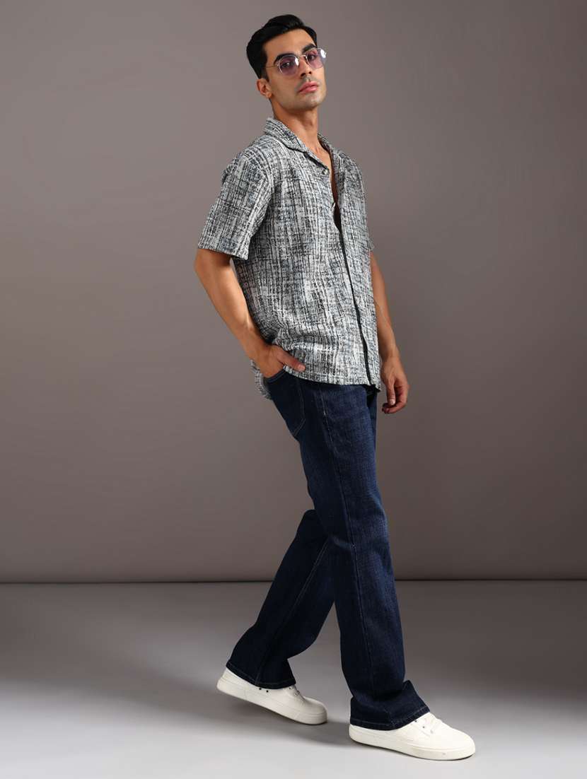 men self design short sleeve regular fit casual shirt - 21967787 -  Standard Image - 4
