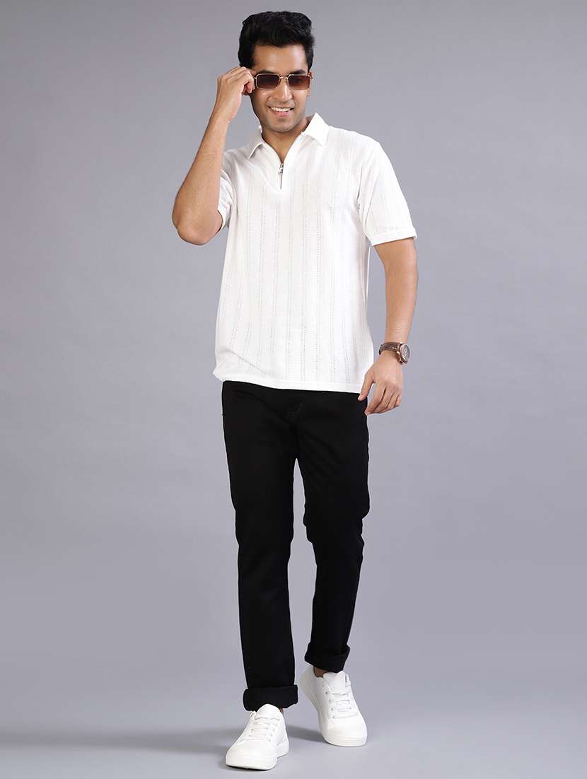 men plain mid rise full length jeans - 21967819 -  Standard Image - 4