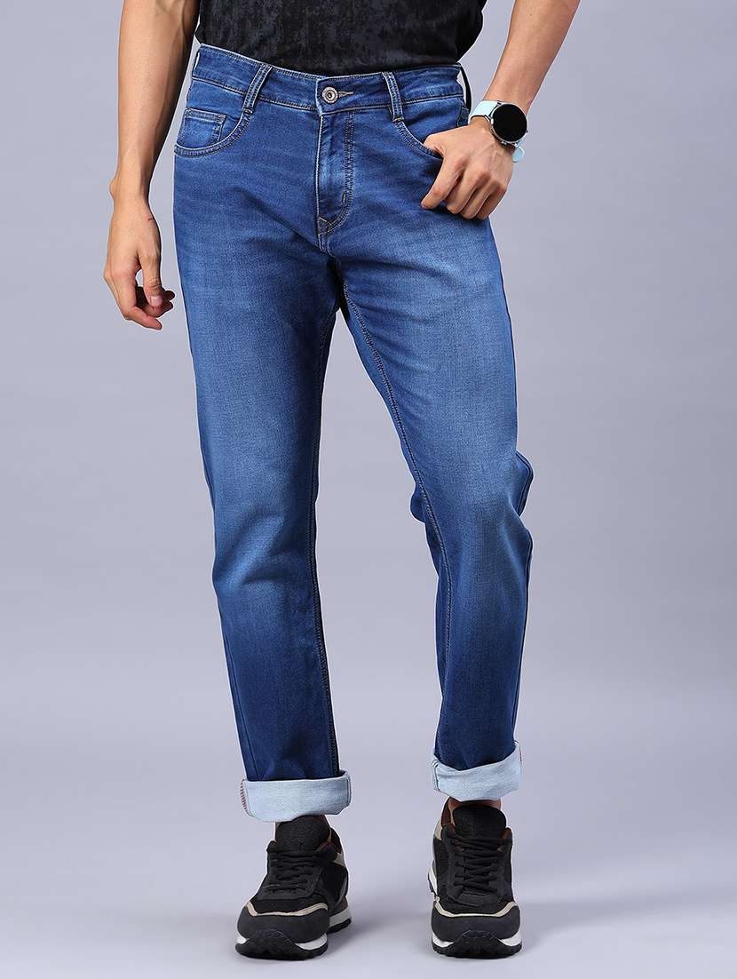 men washed mid rise full length jeans - 21967820 -  Standard Image - 1