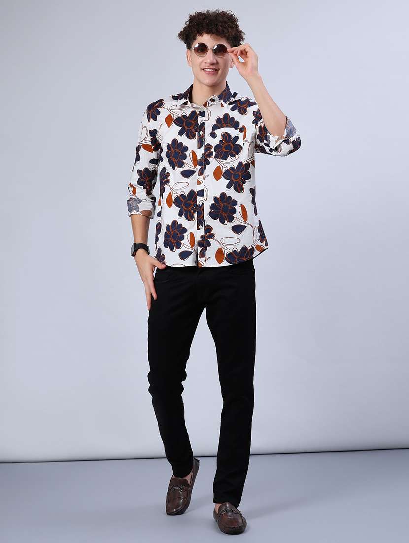 men plain mid rise full length jeans - 21967821 -  Standard Image - 4