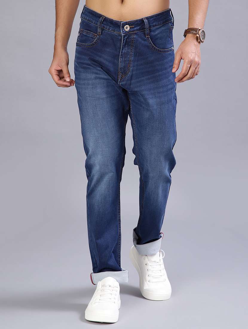 men solid mid rise slim fit jeans - 21967825 -  Standard Image - 1