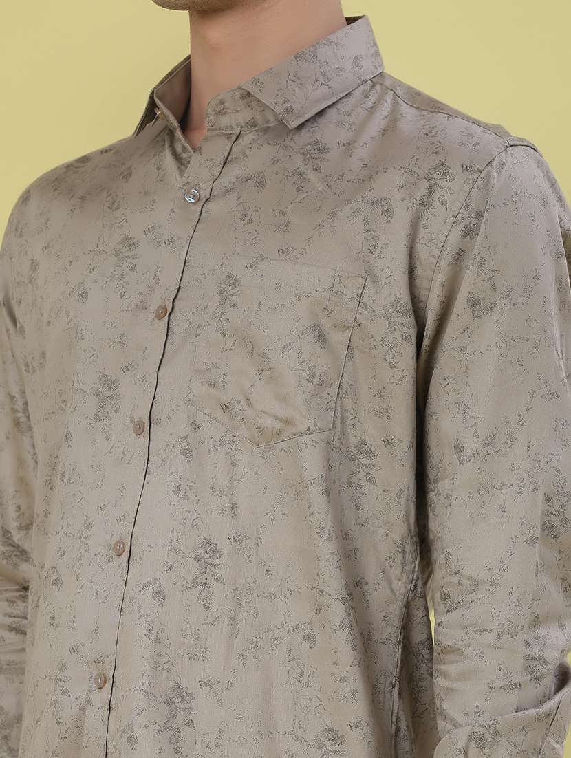 men printed long sleeve regular fit casual shirt - 21967837 -  Standard Image - 4