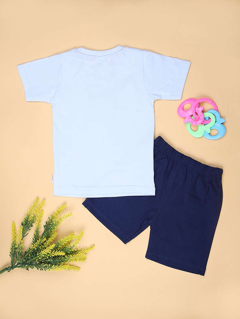 boys printed t-shirt & shorts twin set  - 21967851 -  Standard Image - 1