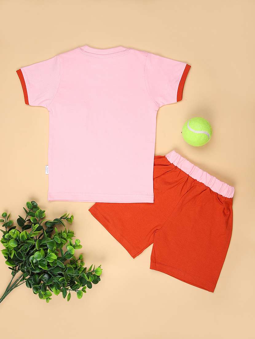 boys printed t-shirt & shorts twin set  - 21967852 -  Standard Image - 1