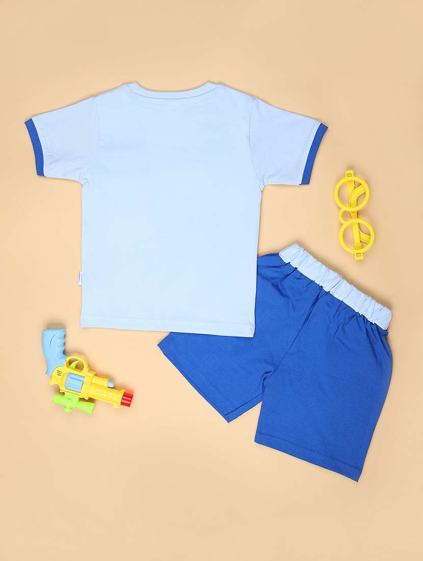 boys printed t-shirt & shorts twin set  - 21967853 -  Standard Image - 1