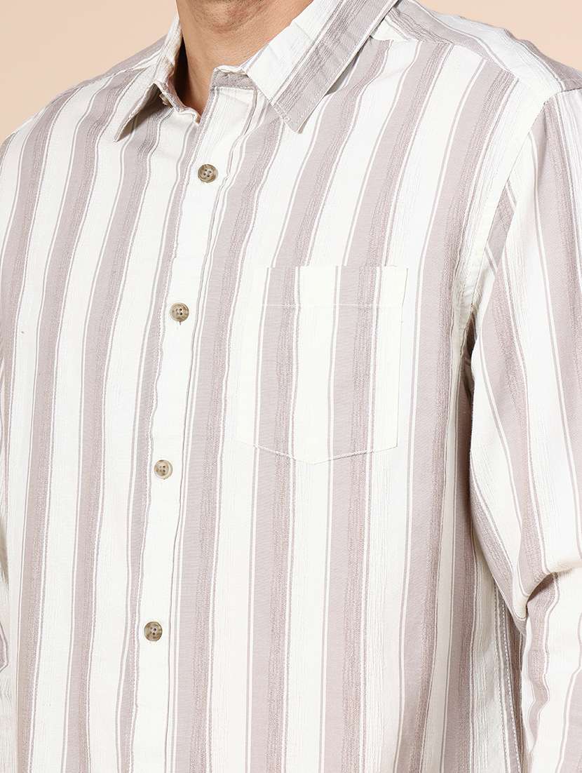 men striped long sleeve regular fit shirt - 21967873 -  Standard Image - 4