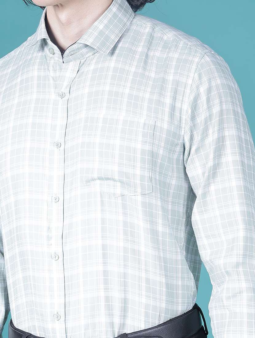 men checkered long sleeve slim fit formal shirt - 21967912 -  Standard Image - 4