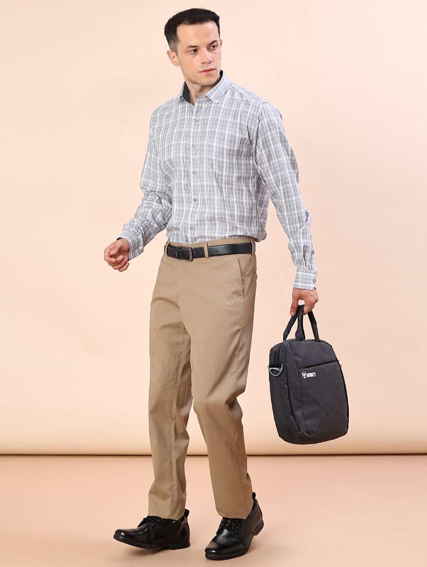 men checkered collared long sleeve shirt - 21967913 -  Standard Image - 4