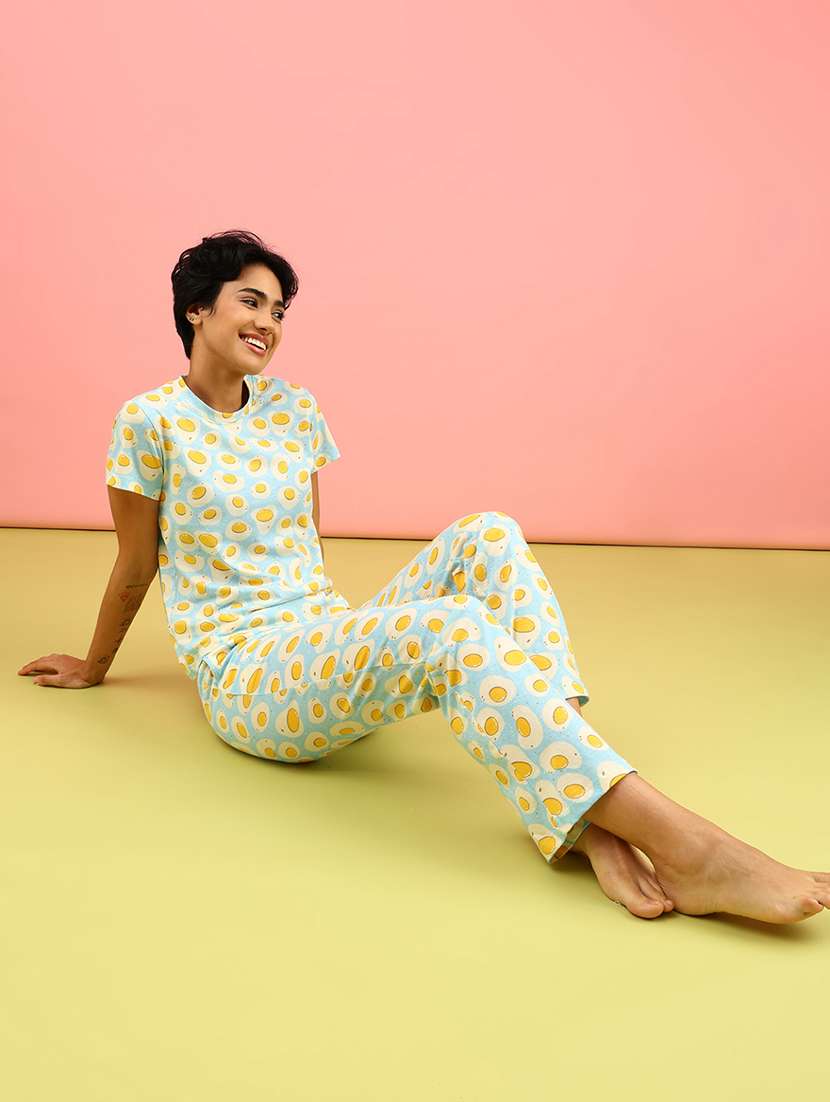 women printed nightwear pyjama set - 21967935 -  Standard Image - 1