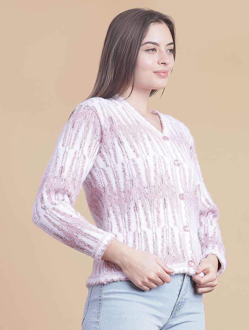 women self design long sleeve cardigan - 21967961 -  Standard Image - 1