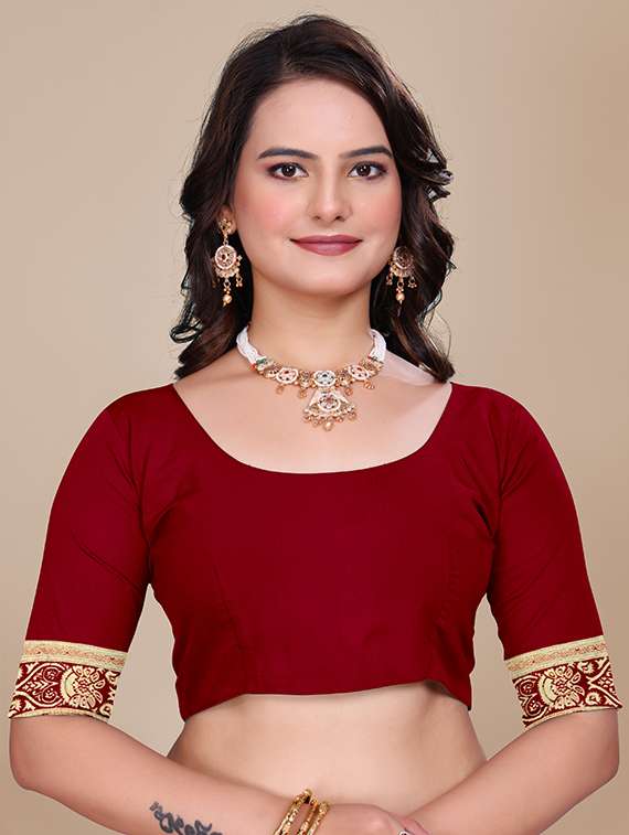 women self design banarasi saree with blouse - 21967984 -  Standard Image - 4