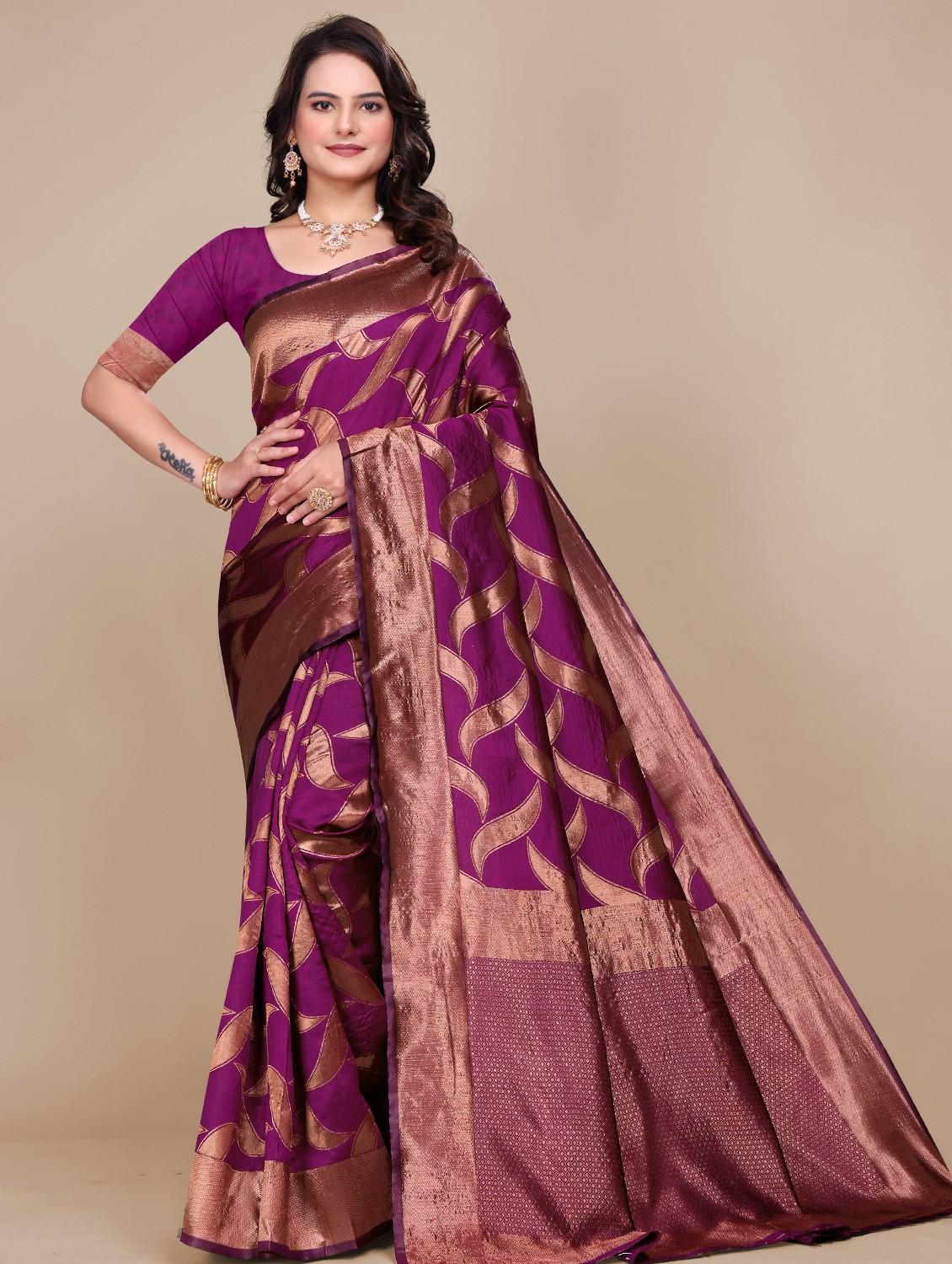 women self design banarasi saree with blouse - 21967993 - Standard Image - 1