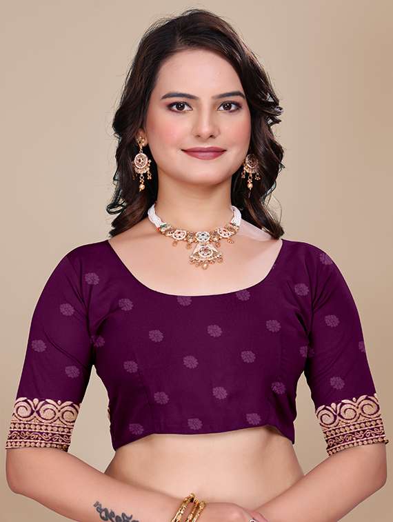 women self design banarasi saree with blouse - 21967996 - Standard Image - 4
