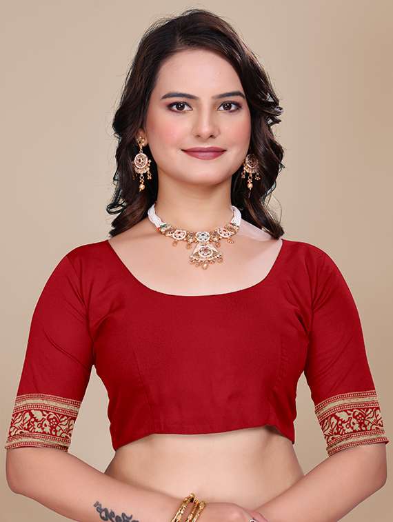 women self design banarasi saree with blouse - 21967997 - Standard Image - 4