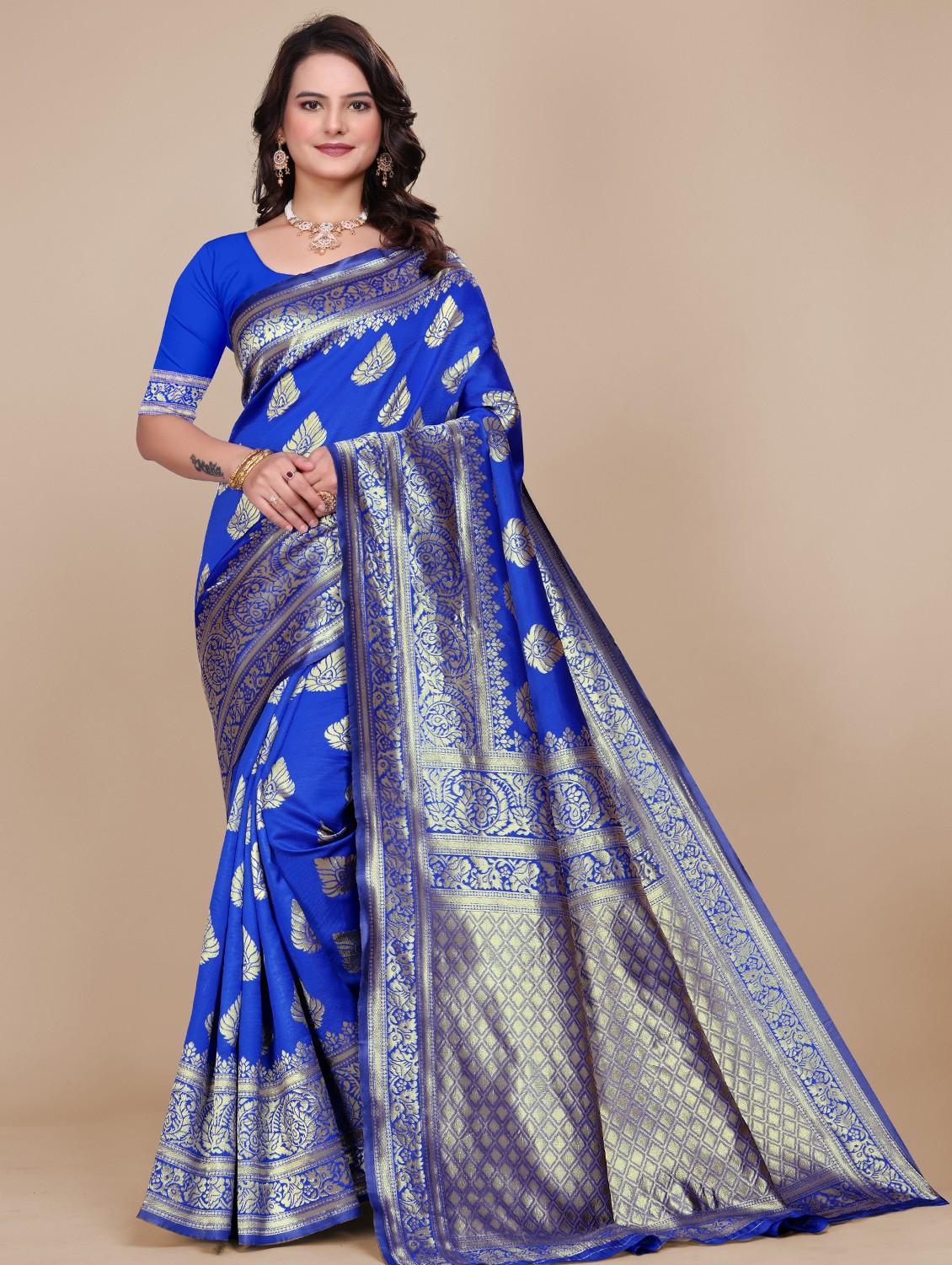 women self design banarasi saree with blouse - 21967999 - Standard Image - 1