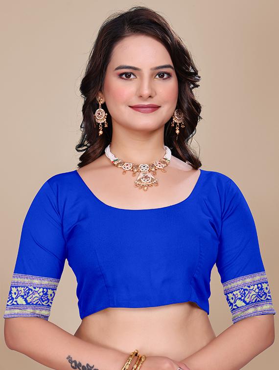 women self design banarasi saree with blouse - 21967999 - Standard Image - 4