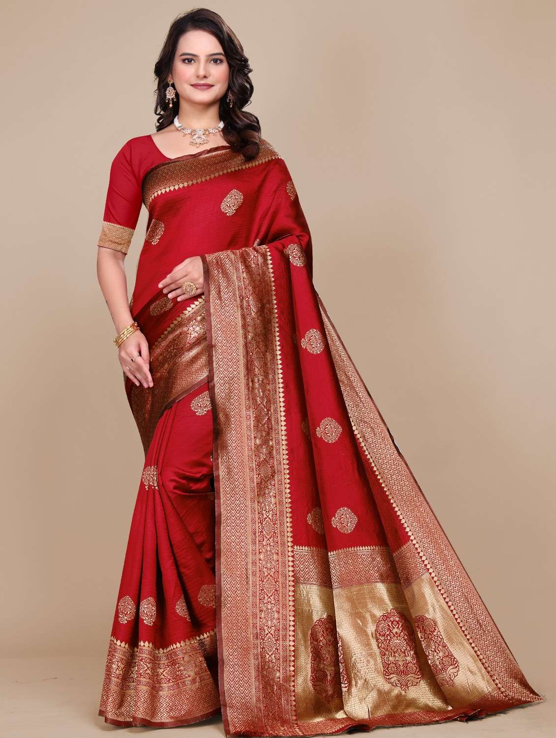 women self design banarasi saree with blouse - 21968000 -  Standard Image - 1