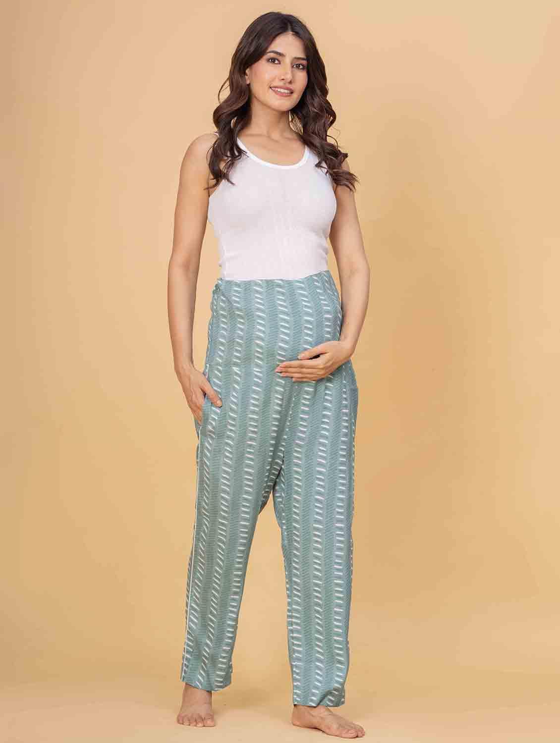 women green printed high rise bottomwear - 21968003 - Standard Image - 4