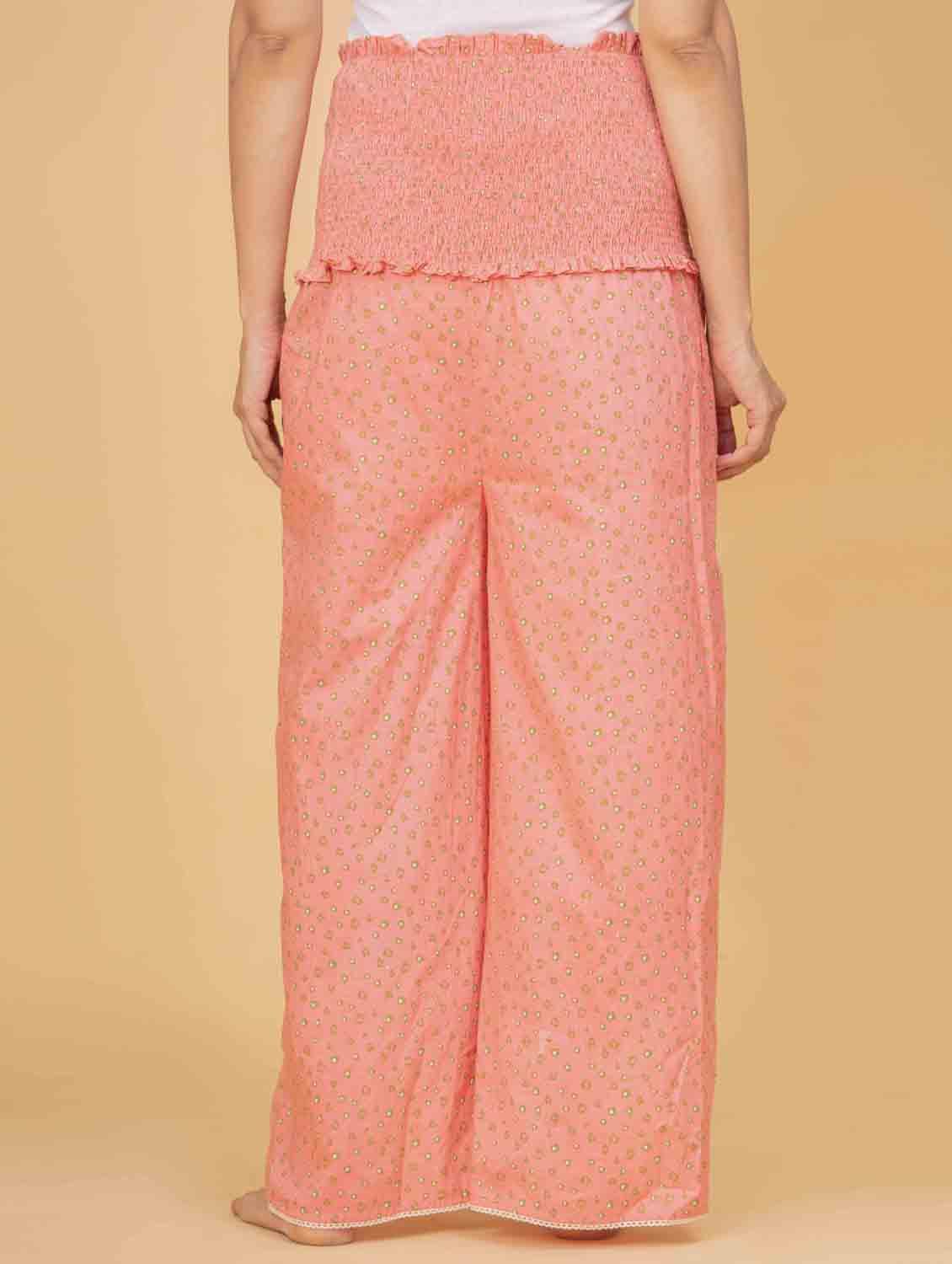 women coral printed high rise bottomwear - 21968004 - Standard Image - 4