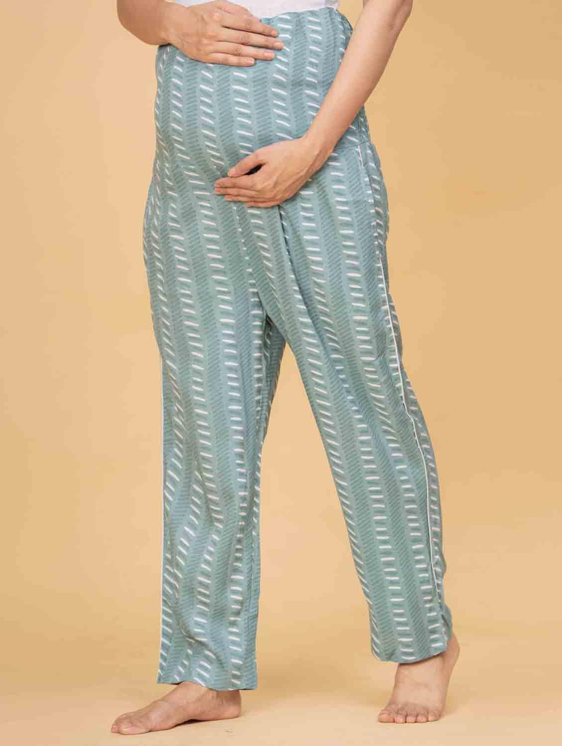 women teal printed high rise bottomwear - 21968006 - Standard Image - 1