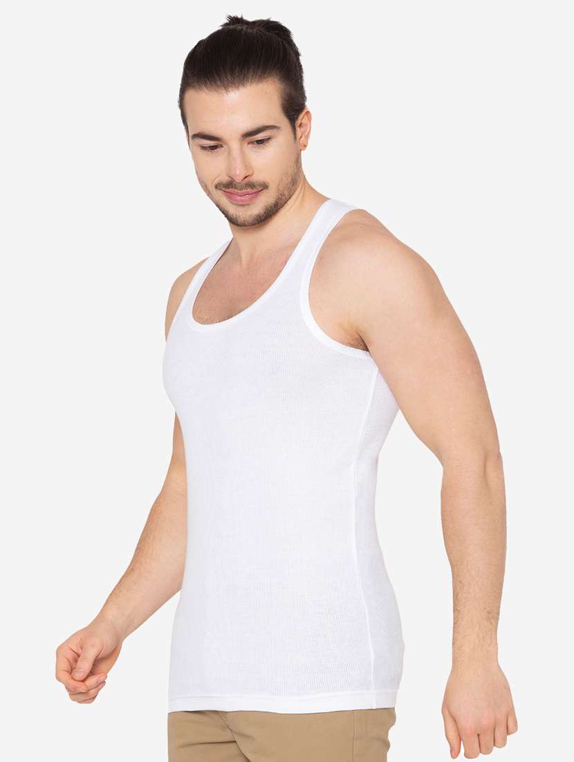 men pack of 2 solid scoop neck vest - 21968026 -  Standard Image - 4