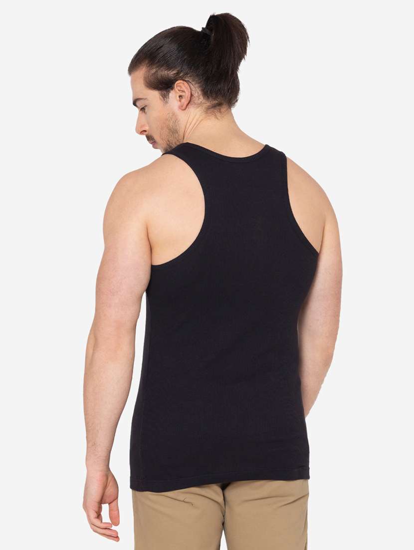 men pack of 2 solid scoop neck vest - 21968031 -  Standard Image - 4