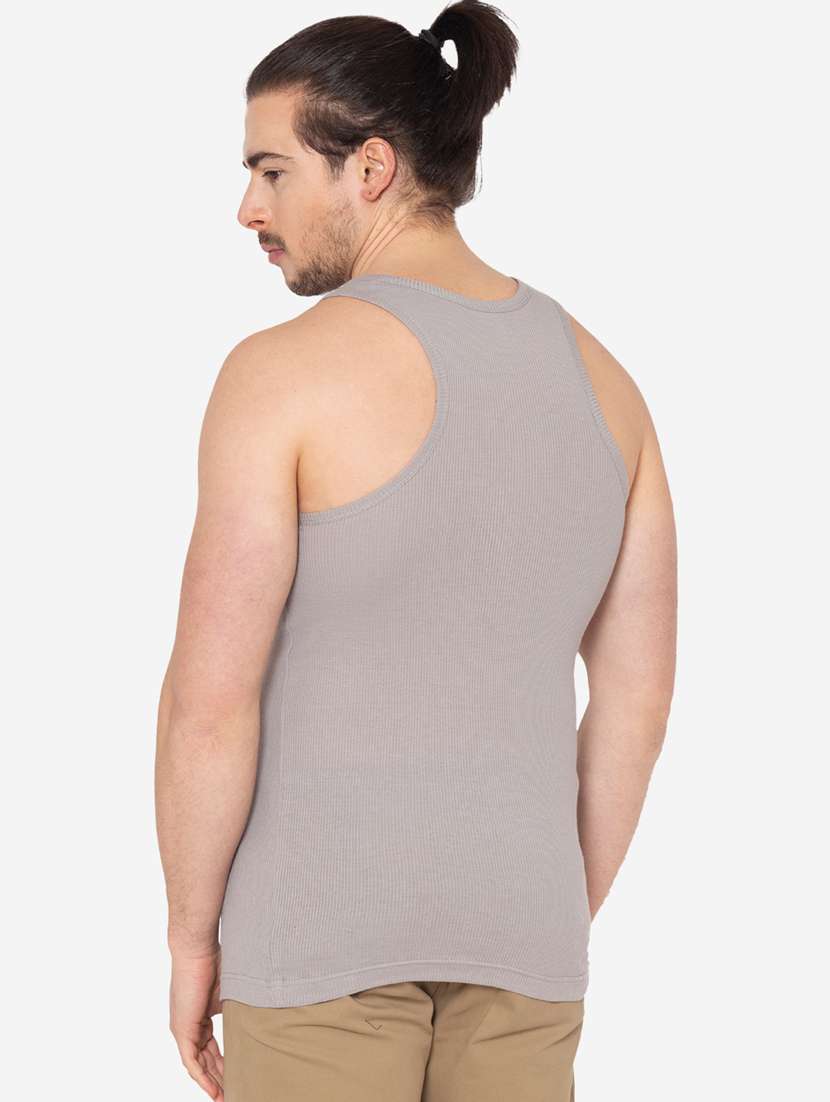 men pack of 2 solid scoop neck vest - 21968032 -  Standard Image - 4