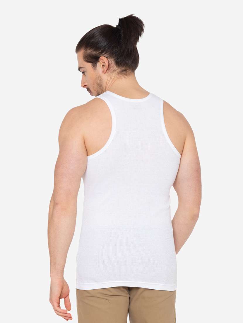 men pack of 2 solid scoop neck vest - 21968033 -  Standard Image - 4