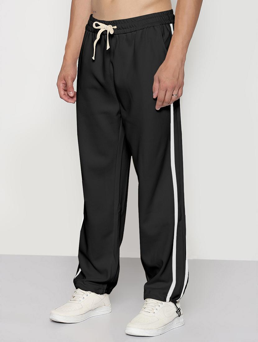 men side taped mid rise full length track pant - 21968056 -  Standard Image - 1