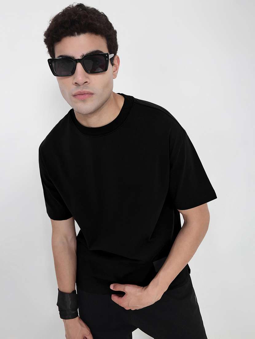 men solid short sleeve regular fit t-shirt - 21968068 - Zoom Image - 0