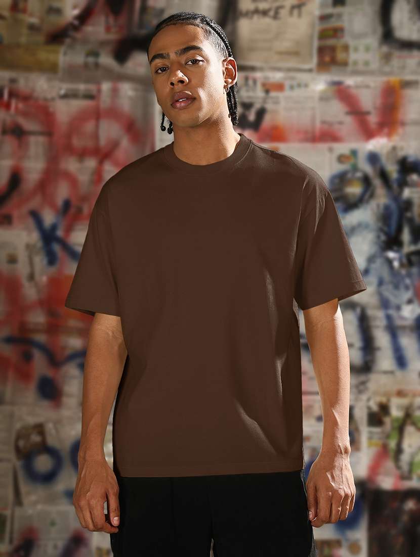 men solid short sleeve loose fit t-shirt - 21968070 - Standard Image - 1