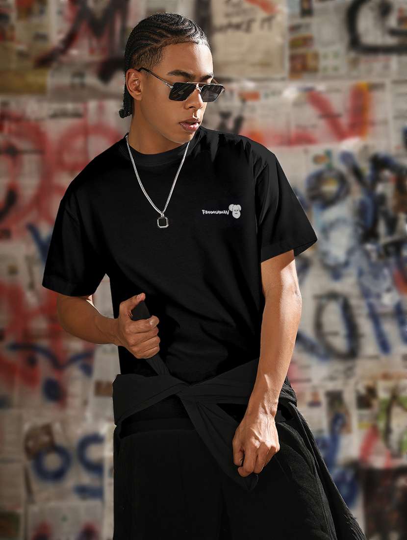 men solid short sleeve regular fit t-shirt