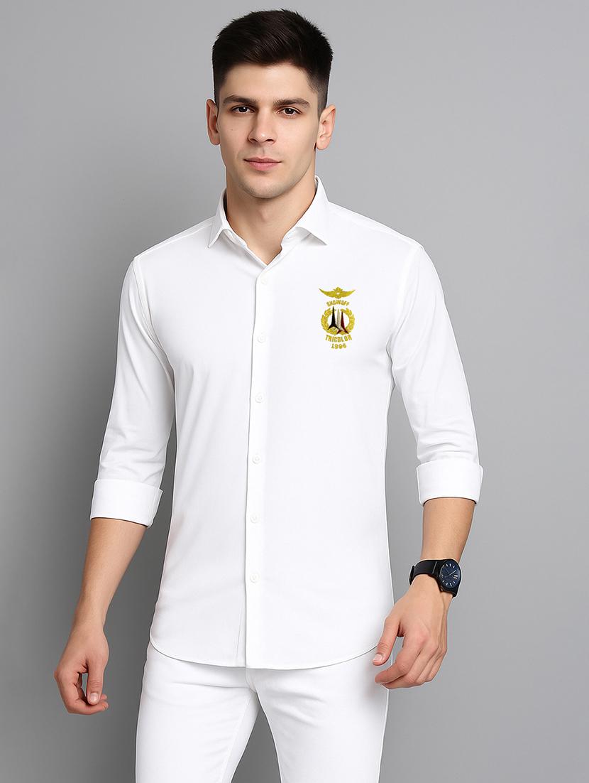 men solid long sleeve slim fit casual shirt - 21968074 -  Standard Image - 1