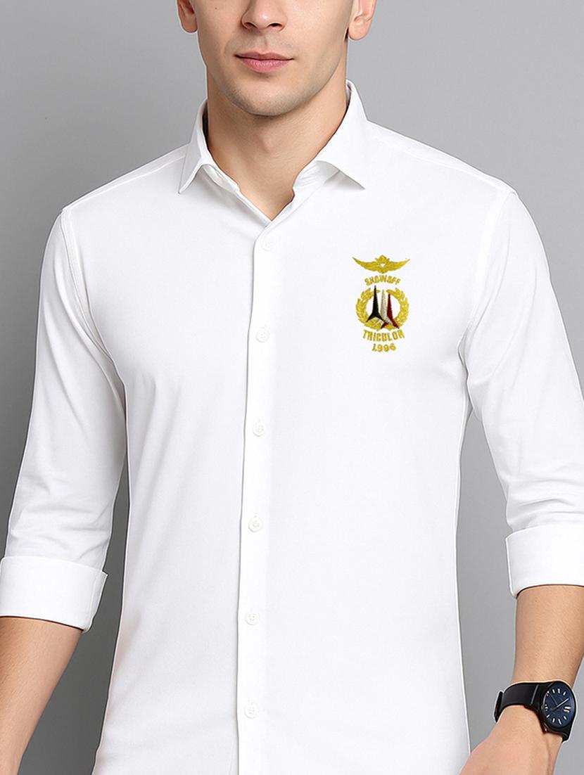 men solid long sleeve slim fit casual shirt - 21968074 - Standard Image - 4