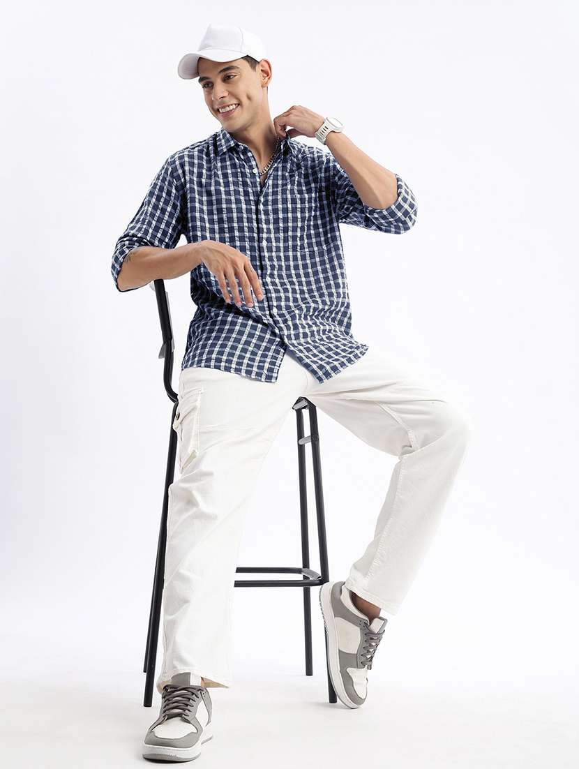 men checkered long sleeve regular fit casual shirt - 21968077 -  Standard Image - 6