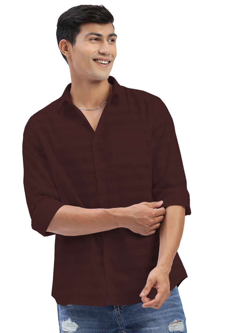 men solid long sleeve collared casual shirt - 21968081 -  Standard Image - 1