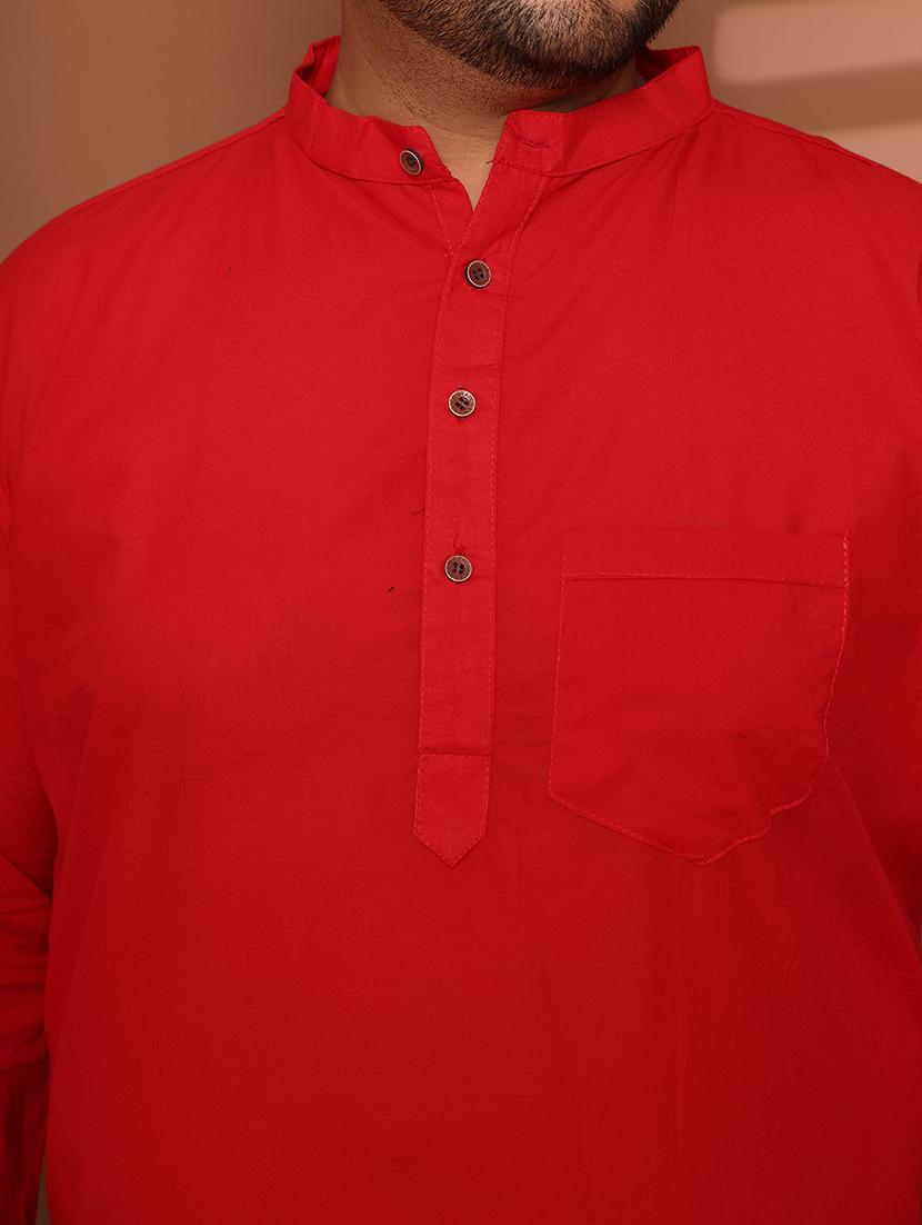 men solid mandarin neck long kurta - 21968144 - Standard Image - 6