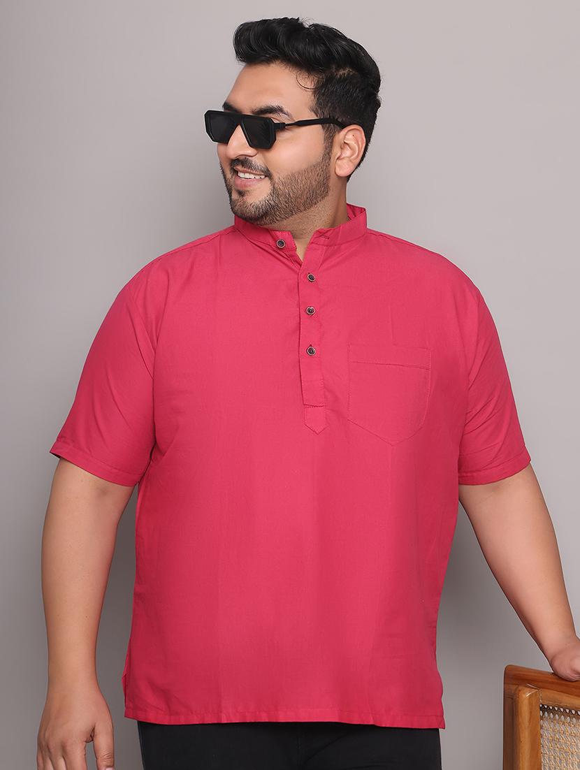 men solid mandarin neck short kurta - 21968149 -  Zoom Image - 0