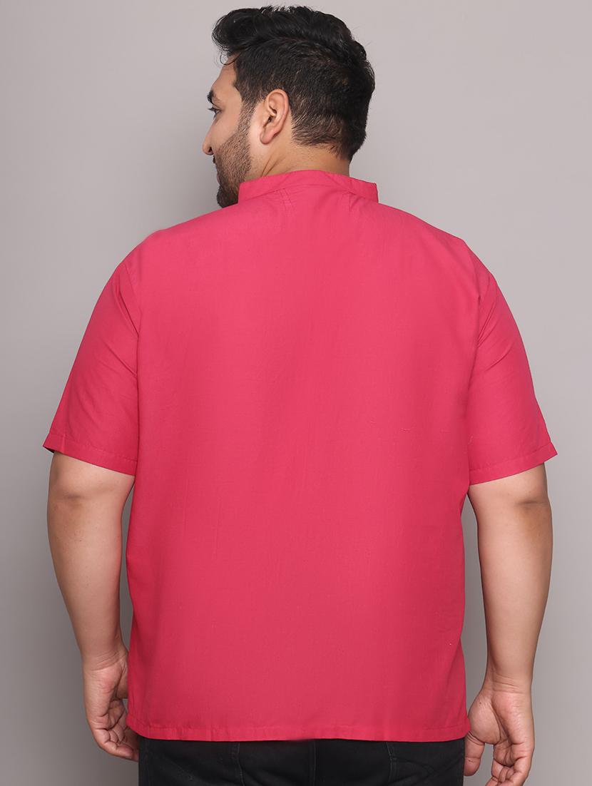 men solid mandarin neck short kurta - 21968149 - Standard Image - 4