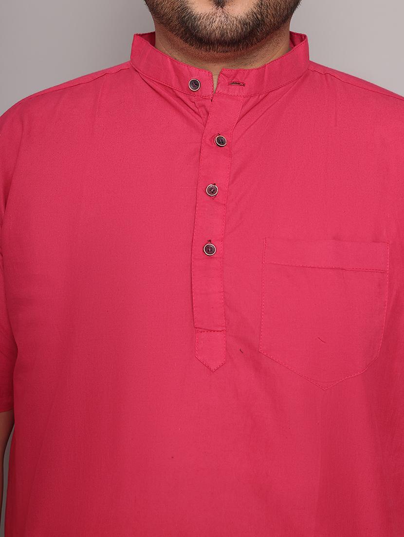 men solid mandarin neck short kurta - 21968149 - Standard Image - 6