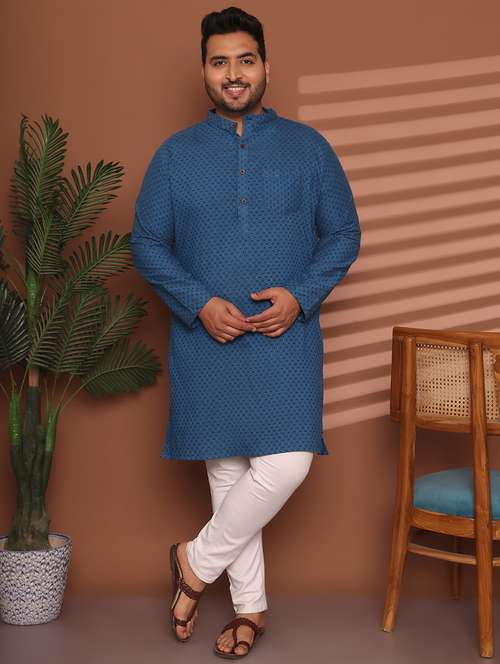men self design mandarin neck long kurta - 21968169 -  Standard Image - 0