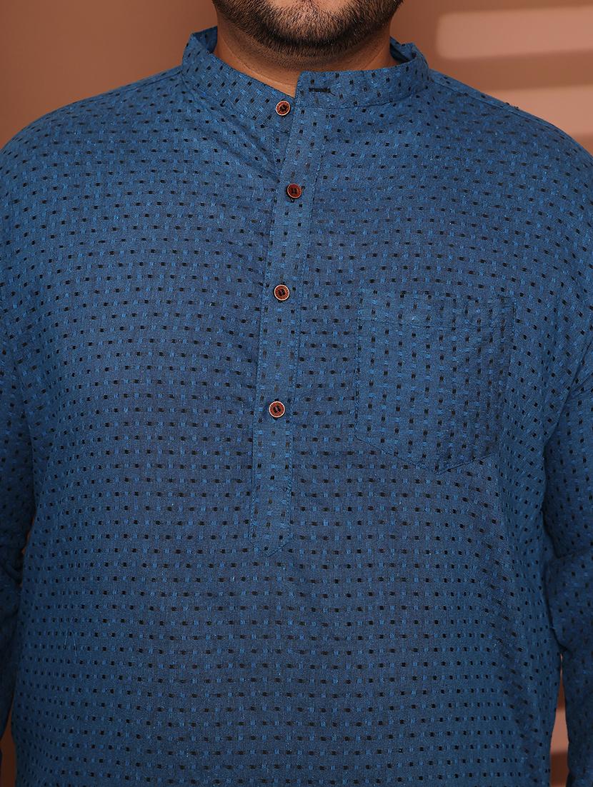 men self design mandarin neck long kurta - 21968169 - Standard Image - 6