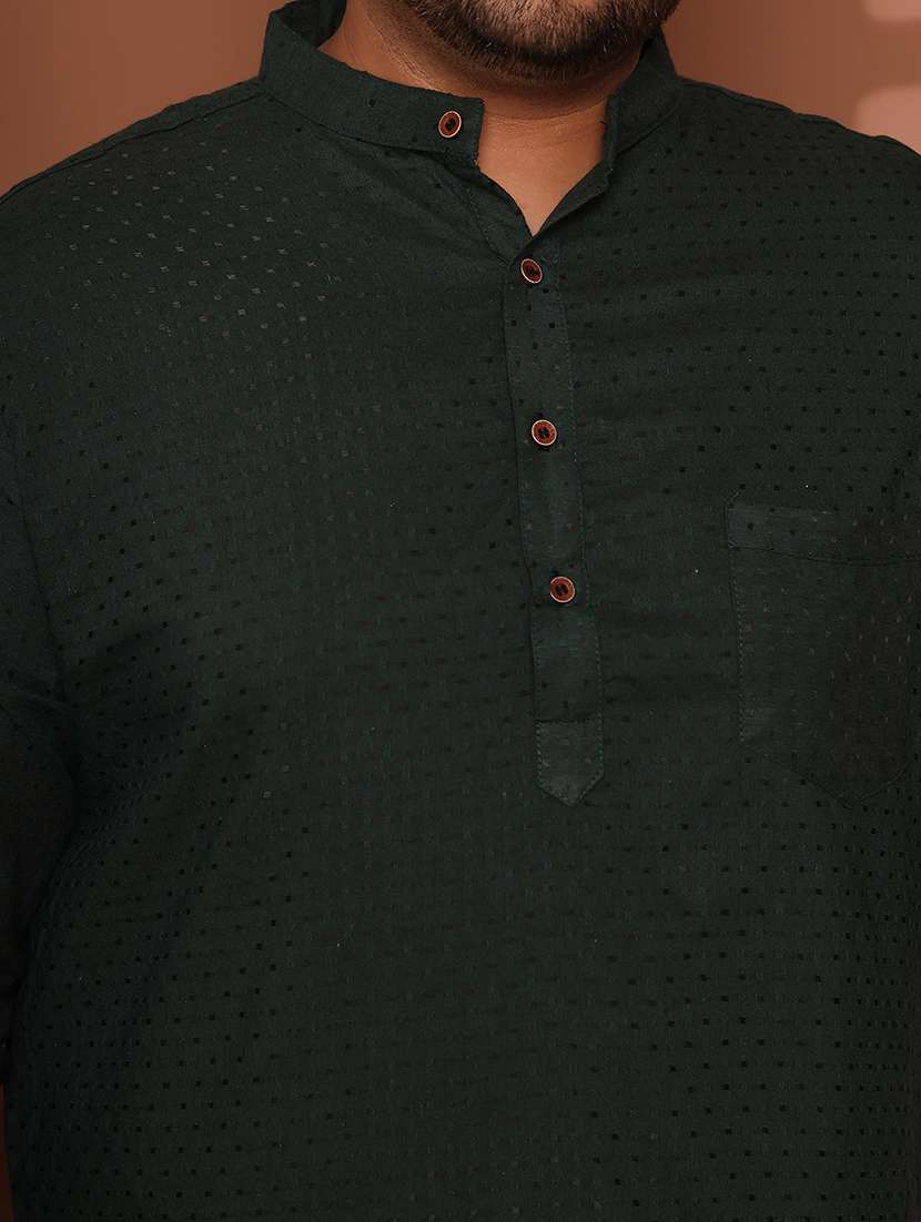 men self design mandarin neck long kurta - 21968172 -  Standard Image - 6