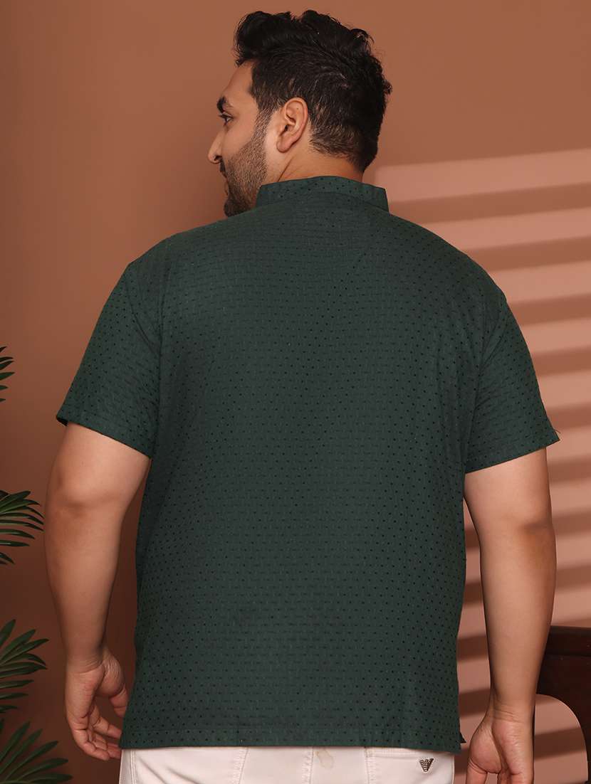 men self design mandarin neck short kurta - 21968173 -  Standard Image - 4