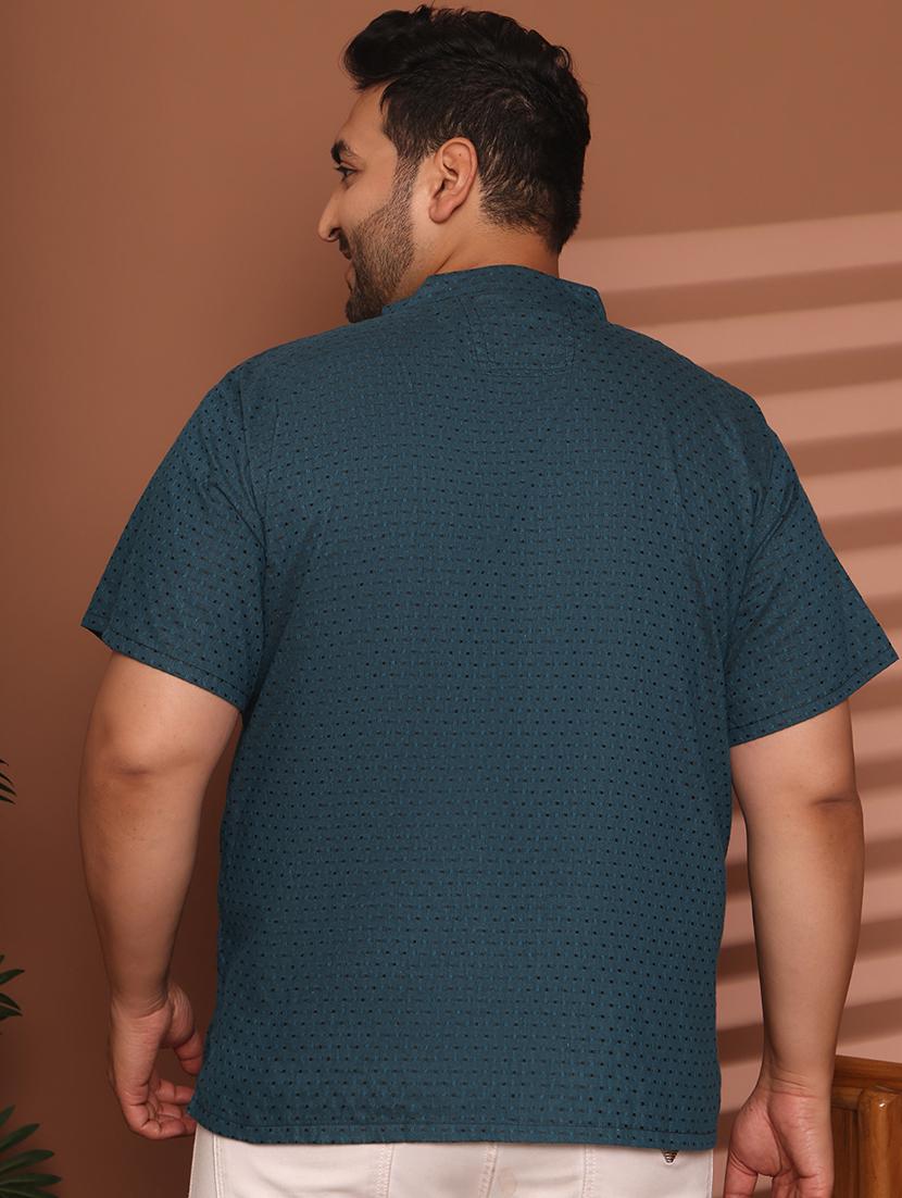 men self design mandarin neck short kurta - 21968175 - Standard Image - 4