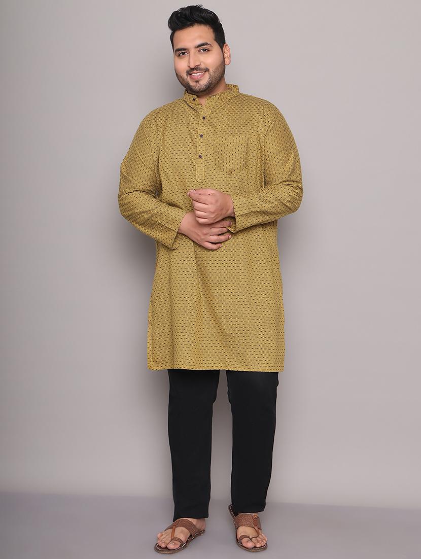men self design mandarin neck long kurta - 21968176 -  Standard Image - 1