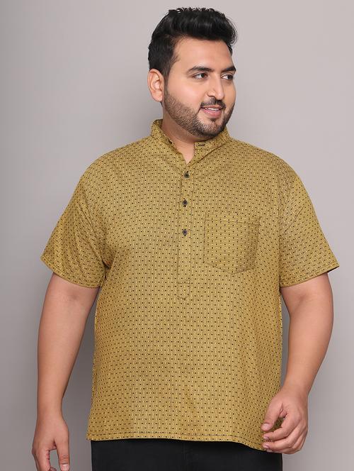 men self design mandarin neck short kurta - 21968177 - Standard Image - 0