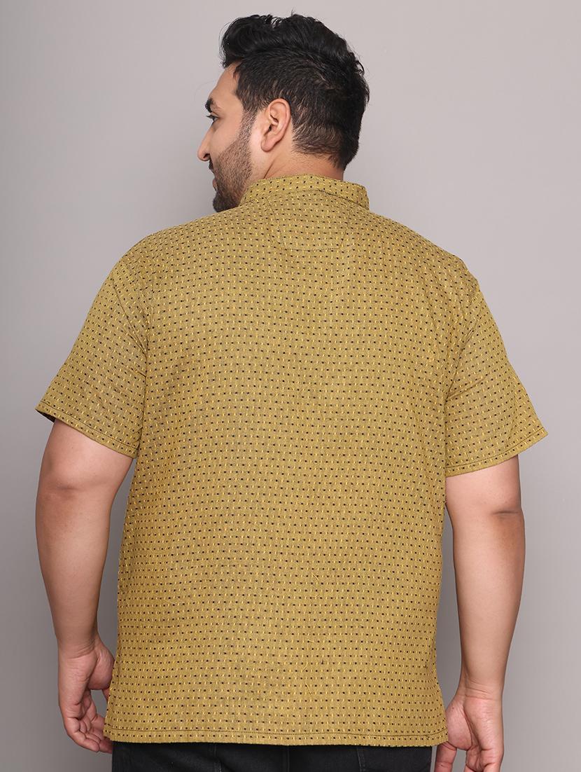 men self design mandarin neck short kurta - 21968177 - Standard Image - 4