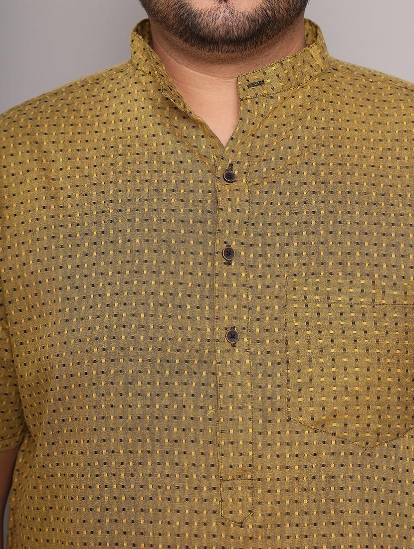 men self design mandarin neck short kurta - 21968177 - Standard Image - 6